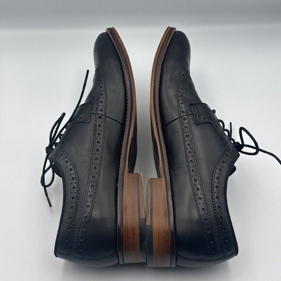 Johnston & Murphy Men's 20-2231 Conard E16 Black Wing Tip Oxford‎ Size 12 M - Picture 9 of 14